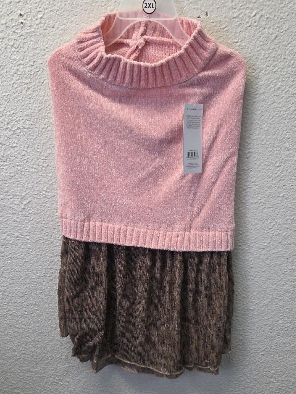 Pink Tutu Sweater Dress For Dogs Sz XXL